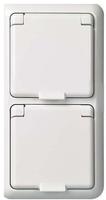 ELSO UPWG Fashion Schuko 225414 2fach reinweiss IP44