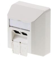 Teleg&auml;rtner AMJ45 8/8 K AP Cat.6A - Wanddose - RJ-45 X 2 - Alpine White