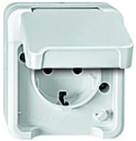 Merten MEG2328-8019, Merten MEG2328-8019 SCHUKO-Doppel-Steckdose, senkrecht