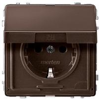Merten MEG2310-7215, Merten MEG2310-7215 SCHUKO-Steckdose mit Klappdeckel,