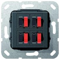 Gira Lautsprecheranschluss 4f Einsatz Schwarz M [569410], 5694 10