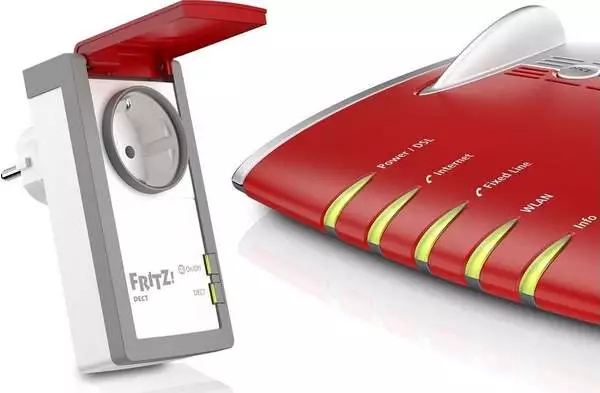AVM FRITZ!DECT 210 Smart Home Steckdose Rot/Weiß