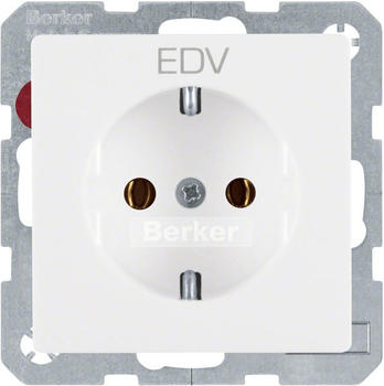 Berker Schukosteckdose mit Aufdruck "EDV", schwarz (47436009)
