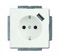 Busch-Jaeger 2011-0-6164, Busch-Jaeger Schuko Steckdose mit USB | 20 EUCBUSB-884 