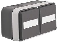 Berker SCHUKO-Doppelsteckdose 47753535 lichtgrau W.1 Steckdose 4011334404354