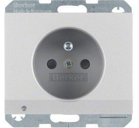 Berker 1-fach aluminium (6765107003)