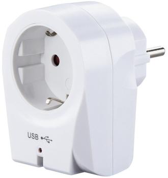 Hama USB-Steckdosenadapter 1-fach weiß (00121965)