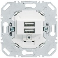 Berker 260209, Berker 260209 USB Ladesteckdose 230V, 2fach, 3.0A, eckiger Tragring,