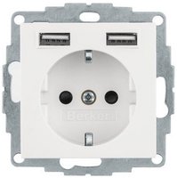 BERKER 48038989, Berker SSD MIT 2X USB 2,4 A PWS GL&Auml;NZ / BERKER 48038989 S.1/B.X