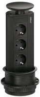 EVOline Steckdosenelement EVOline Port 230 V - schwarz, Wippdeckel schwarz