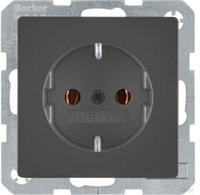 Berker 41436086, Berker 41436086 Steckdose SCHUKO Q.1/Q.3 anthrazit samt. Steckdose
