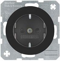 Berker Steckdose SCHUKO R.1/R.3 47232045 schwarz, gl&auml;nzend