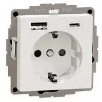 Merten MEG2367-0319, Merten MEG2367-0319 Schuko Steckdose mit USB Ladeger&auml;t TPb