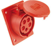 16A 5p 6h schr&auml;ge Einbaudose IP44/54 PCE 415-6