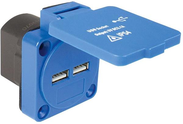 AS Schwabe 230 V Einbausteckdosen mit USB Ports (45089)