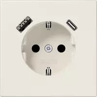 JUNG LS1520-15CA, Jung LS1520-15CA SCHUKO-Steckdose mit USB Typ AC (max. 3A) mit