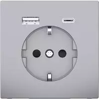 Merten MEG2367-6036, Merten MEG2367-6036 Schuko Steckdose mit USB Ladeger&auml;t,