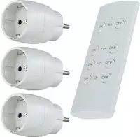 Rev Funkschalt-set Mini 3+1 Ws 0085500103 Funk-steckdosen-set 4teilig Innenbereich