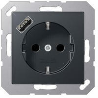 Jung SCHUKO Steckdose 16 A 250 V , mit USB-Ladeger&auml;t 1 x Typ A, integrierter