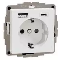 Merten MEG2367-0325, Merten MEG2367-0325 Schuko Steckdose mit USB Ladeger&auml;t