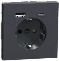 Merten MEG2367-6034, Merten MEG2367-6034 Schuko Steckdose mit USB Ladeger&auml;t