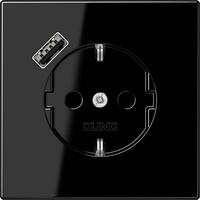 JUNG LS1520-18ASW, Jung LS1520-18ASW SCHUKO-Steckdose mit USB Typ A (max. 3A) Quick