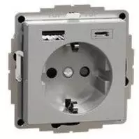 Merten MEG2367-0460, Merten MEG2367-0460 Schuko Steckdose mit USB Ladeger&auml;t
