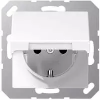 JUNG A1520BFKLWW, Jung A1520BFKLWW SCHUKO Steckdose mit Klappdeckel (Thermoplast