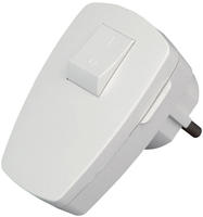 Kopp 170402006 Schutzkontakt-Winkelstecker Kunststoff mit Schalter 230 V Wei&szlig; IP20