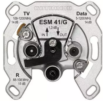 Kathrein selektiv ESM 42/G BK-Modem-Steckdose 3fach (21110055)