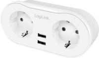 Logilink WiFi Smart plug, 2port, Tuya compatible, 2x USB-A, 2x CEE 7/3
