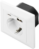 Da-70615 Unterputz-steckdose Mit Usb Wei&szlig; - Digitus