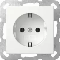 Gira 418827, Gira 418827 SCHUKO-Steckdose System 55 Reinwei&szlig; seidenmatt