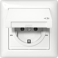 Gira 415703, Gira 415703 SCHUKO-Steckdose mit Klappdeckel + Set IP44 + Rahmen 1-fach