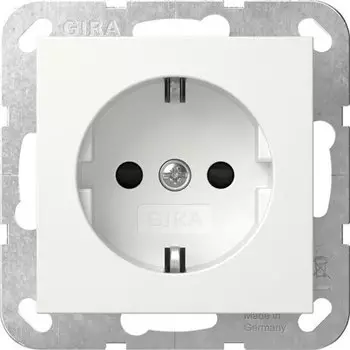 Gira 445327 Schutzkontakt-Steckdose Shutter System 55 Reinweiß matt