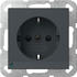 Gira 417028 Schutzkontakt-Steckdose LED-Leuchte + Shutter System 55 Anthrazit