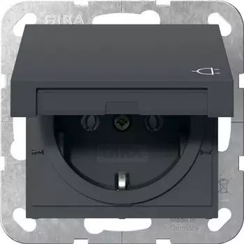 Gira 445428 Schutzkontakt-Steckdose KD System 55 Anthrazit Gira 445428 Schutzkontakt-Steckdose KD System 55 Anthrazit