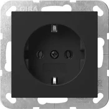 Gira 4188005 Schutzkontakt-Steckdose System 55 Schwarz matt