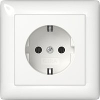 Gira SCHUKO-Steckdose 16 A 250 V~ mitVollplatte (reinwei&szlig;, gl&auml;nzend)