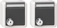 Gira Set 2x SCHUKO KD Schloss gleich + BSF WG AP 456030 (456030)
