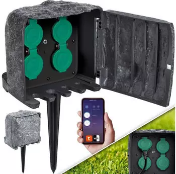 Kesser Gartensteckdose Steinoptik mit WiFi