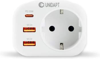 Unidapt Wall Outlet Extender USB WW09-F-PD