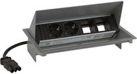 Steckdosenbox Coneo DATA L: 299,1 mm, B: 87,1 mm Alufarbig