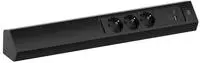 Bachmann Tischsteckdose Casia 2, mit 2,0 m Schuko Kabel, schwarz, 3-fach, USB-A...