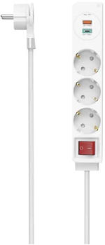 Hama Steckdosenleiste 3-fach USB-C/A 18W 1,4 m weiß (223185)