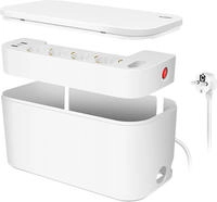 Outlet Strip, Storage box w/4 safety + 1 Euro socket, with 3 USB port PD 20W (2x