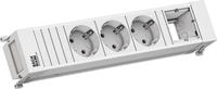BACHMANN POWER FRAME 3xCEE7/3 1xCM 0,2m GST18 RAL9010