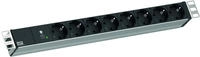 BACHMANN 19" 1HE 8xCEE7/3 RAL7035 1xSPD-Plus 2,0m CEE7/7