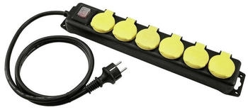 Eurolite 30240158 Steckdosenleiste mit Schalter Schwarz Gelb Schutzkontakt 1St.
