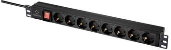 Renkforce RF-4604248 19 Zoll Netzwerkschrank-Steckdosenleiste 1 HE Schutzkontaktsteckdose mit Schalt